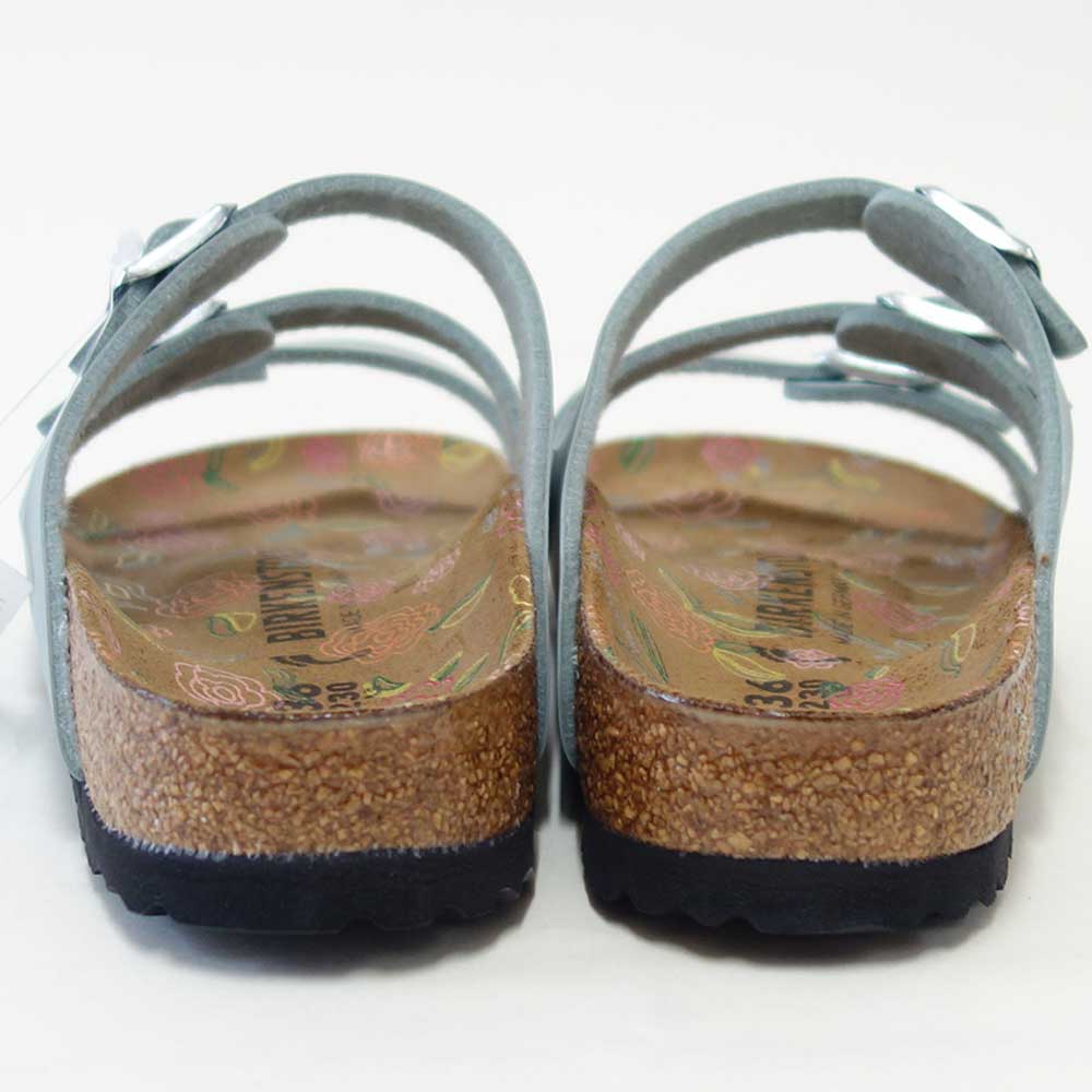 BIRKENSTOCKビルケンシュトックFLORIDA（フロリダ）ピュアセージ1031661（ナローフィット幅狭）フラワープリントインソールドイツ生まれの快適サンダル「靴」