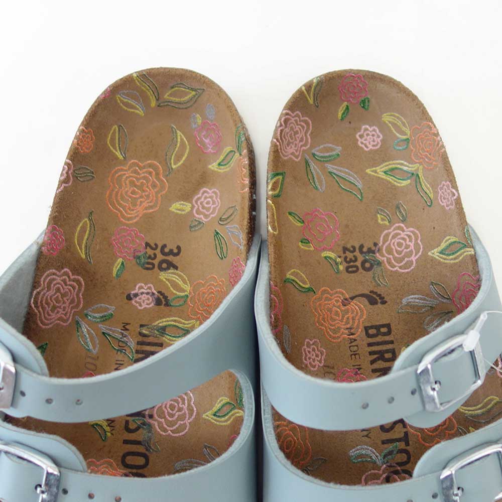BIRKENSTOCKビルケンシュトックFLORIDA（フロリダ）ピュアセージ1031661（ナローフィット幅狭）フラワープリントインソールドイツ生まれの快適サンダル「靴」