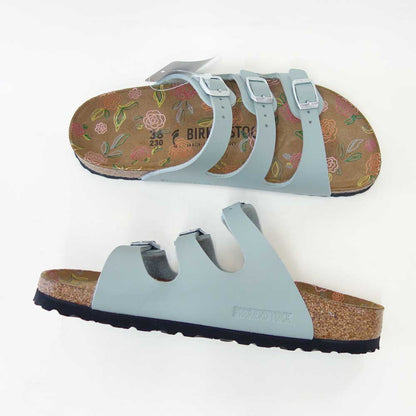BIRKENSTOCKビルケンシュトックFLORIDA（フロリダ）ピュアセージ1031661（ナローフィット幅狭）フラワープリントインソールドイツ生まれの快適サンダル「靴」