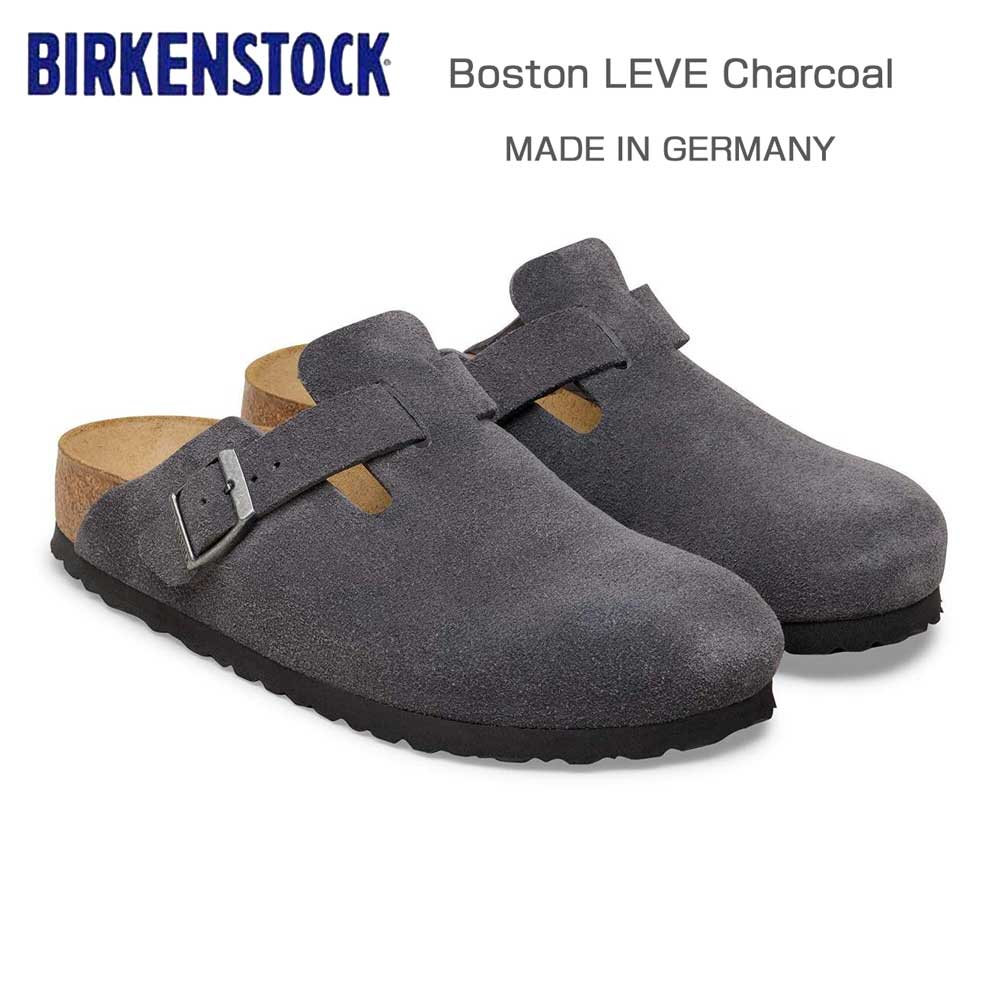 ビルケンシュトックBIRKENSTOCKBoston（ボストン）幅広（レギュラーフィット）1031676（スエードレザー／チャコール）メンズサンダルサボクロッグドイツ製快適サンダル「靴」