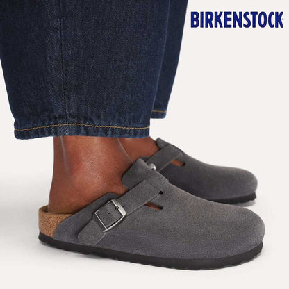 ビルケンシュトックBIRKENSTOCKBoston（ボストン）幅広（レギュラーフィット）1031676（スエードレザー／チャコール）メンズサンダルサボクロッグドイツ製快適サンダル「靴」