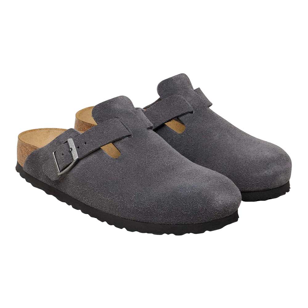 ビルケンシュトックBIRKENSTOCKBoston（ボストン）レディース幅狭（ナローフィット）1031678（スエードレザー／チャコール）サボクロッグドイツ製快適サンダル「靴」