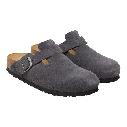 ビルケンシュトックBIRKENSTOCKBoston（ボストン）レディース幅狭（ナローフィット）1031678（スエードレザー／チャコール）サボクロッグドイツ製快適サンダル「靴」