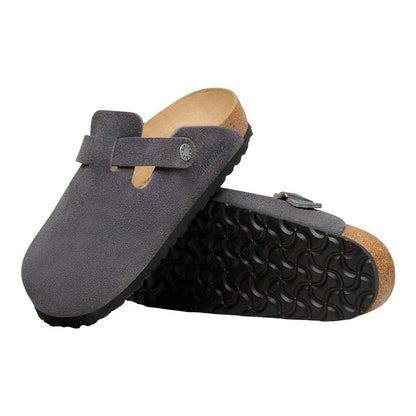ビルケンシュトックBIRKENSTOCKBoston（ボストン）レディース幅狭（ナローフィット）1031678（スエードレザー／チャコール）サボクロッグドイツ製快適サンダル「靴」