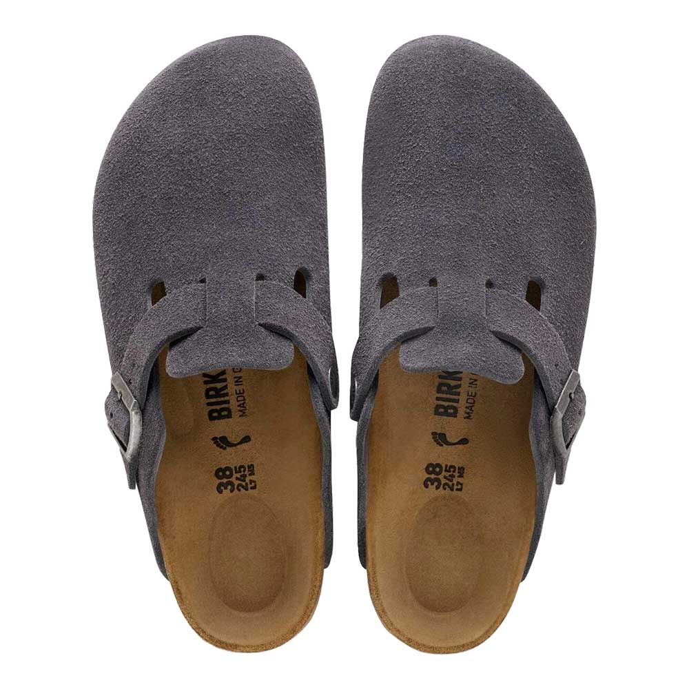 ビルケンシュトックBIRKENSTOCKBoston（ボストン）レディース幅狭（ナローフィット）1031678（スエードレザー／チャコール）サボクロッグドイツ製快適サンダル「靴」