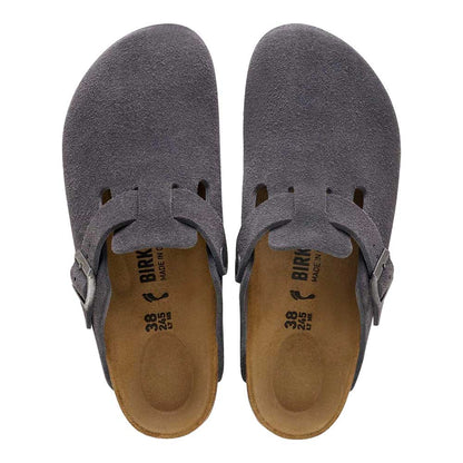 ビルケンシュトックBIRKENSTOCKBoston（ボストン）レディース幅狭（ナローフィット）1031678（スエードレザー／チャコール）サボクロッグドイツ製快適サンダル「靴」