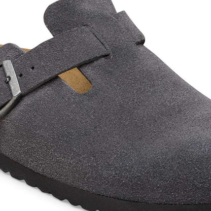 ビルケンシュトックBIRKENSTOCKBoston（ボストン）レディース幅狭（ナローフィット）1031678（スエードレザー／チャコール）サボクロッグドイツ製快適サンダル「靴」