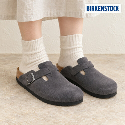 ビルケンシュトックBIRKENSTOCKBoston（ボストン）レディース幅狭（ナローフィット）1031678（スエードレザー／チャコール）サボクロッグドイツ製快適サンダル「靴」