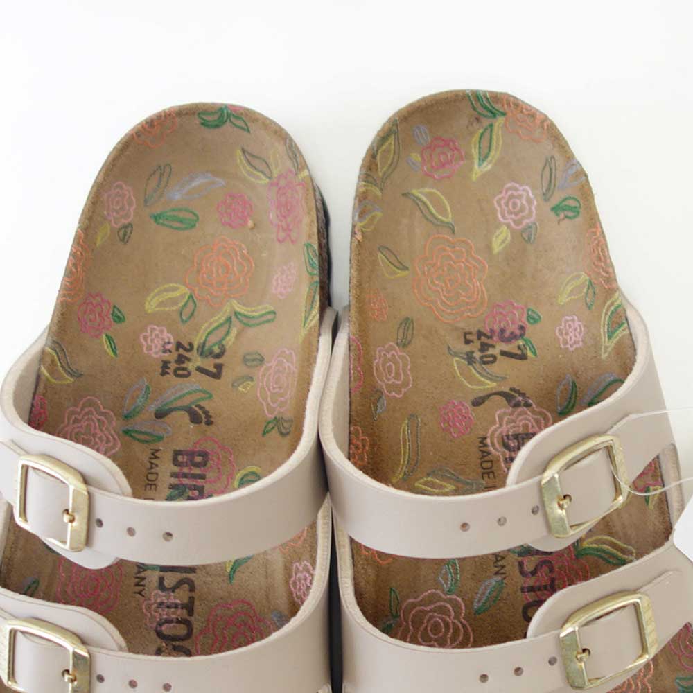 BIRKENSTOCKビルケンシュトックFLORIDA（フロリダ）サンドキャッスル1031715（ナローフィット幅狭）フラワープリントインソールドイツ生まれの快適サンダル「靴」
