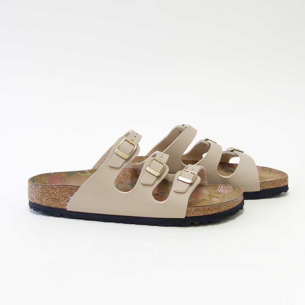 BIRKENSTOCKビルケンシュトックFLORIDA（フロリダ）サンドキャッスル1031715（ナローフィット幅狭）フラワープリントインソールドイツ生まれの快適サンダル「靴」