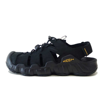 KEEN キーン HYPERPORT FISHERMAN LEATHER ハイパーポート フィッシャーマン  1031893（メンズ）カラー：Black / Keen Yellow スポーツサンダル ウォーターシューズ「靴」