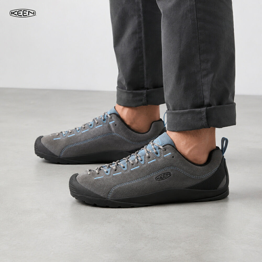 KEENキーンJASPERジャスパー1032591（メンズ）カラー：MAGNET/FADEDDENIMアウトドアスニーカーウォーキングシューズ天然皮革本革スエード「靴」