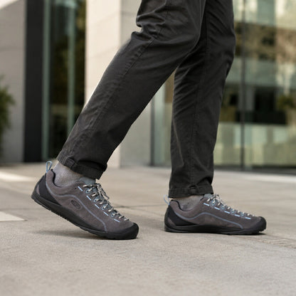KEENキーンJASPERジャスパー1032591（メンズ）カラー：MAGNET/FADEDDENIMアウトドアスニーカーウォーキングシューズ天然皮革本革スエード「靴」