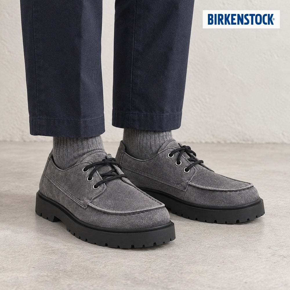 ビルケンシュトックBIRKENSTOCK（ハイウッドモックレースロウ）メンズ（幅広）1032701（スエード／チャコール）カジュアルビジネスコンフォートフラットシューズ「靴」