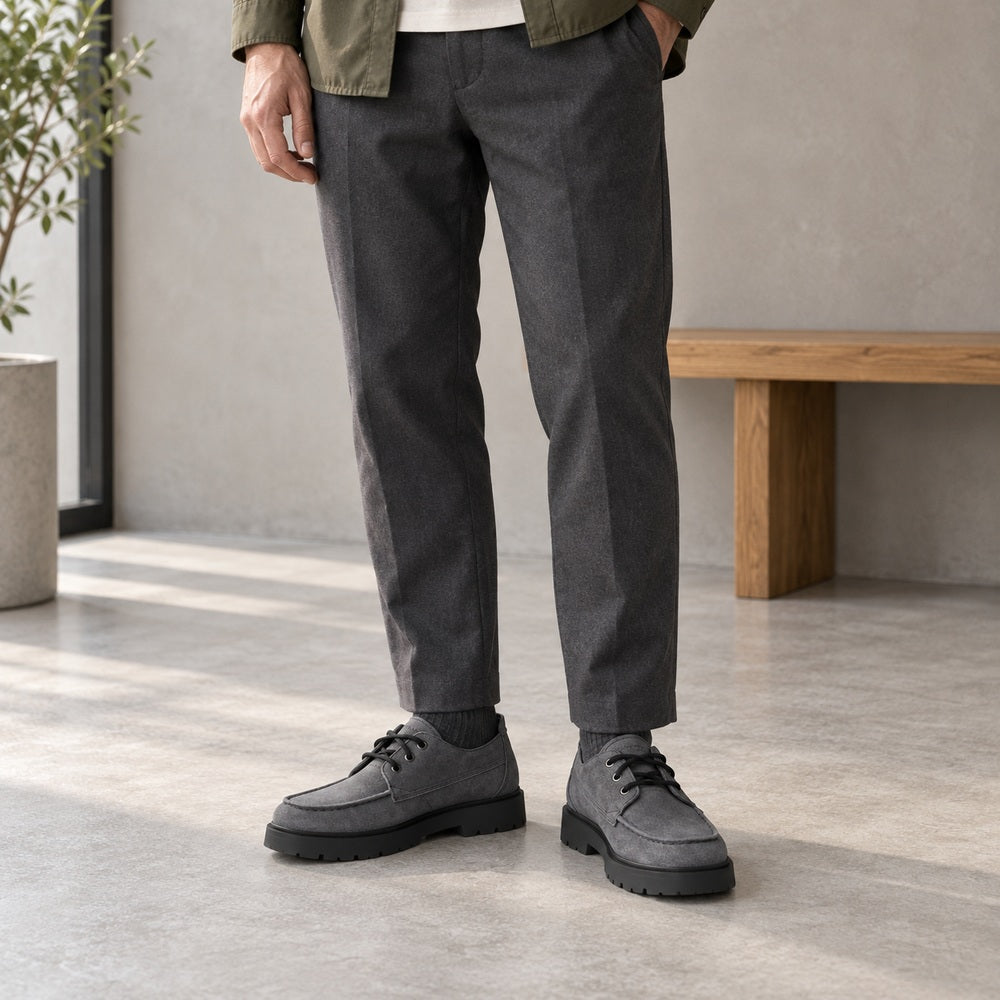 ビルケンシュトックBIRKENSTOCK（ハイウッドモックレースロウ）メンズ（幅広）1032701（スエード／チャコール）カジュアルビジネスコンフォートフラットシューズ「靴」