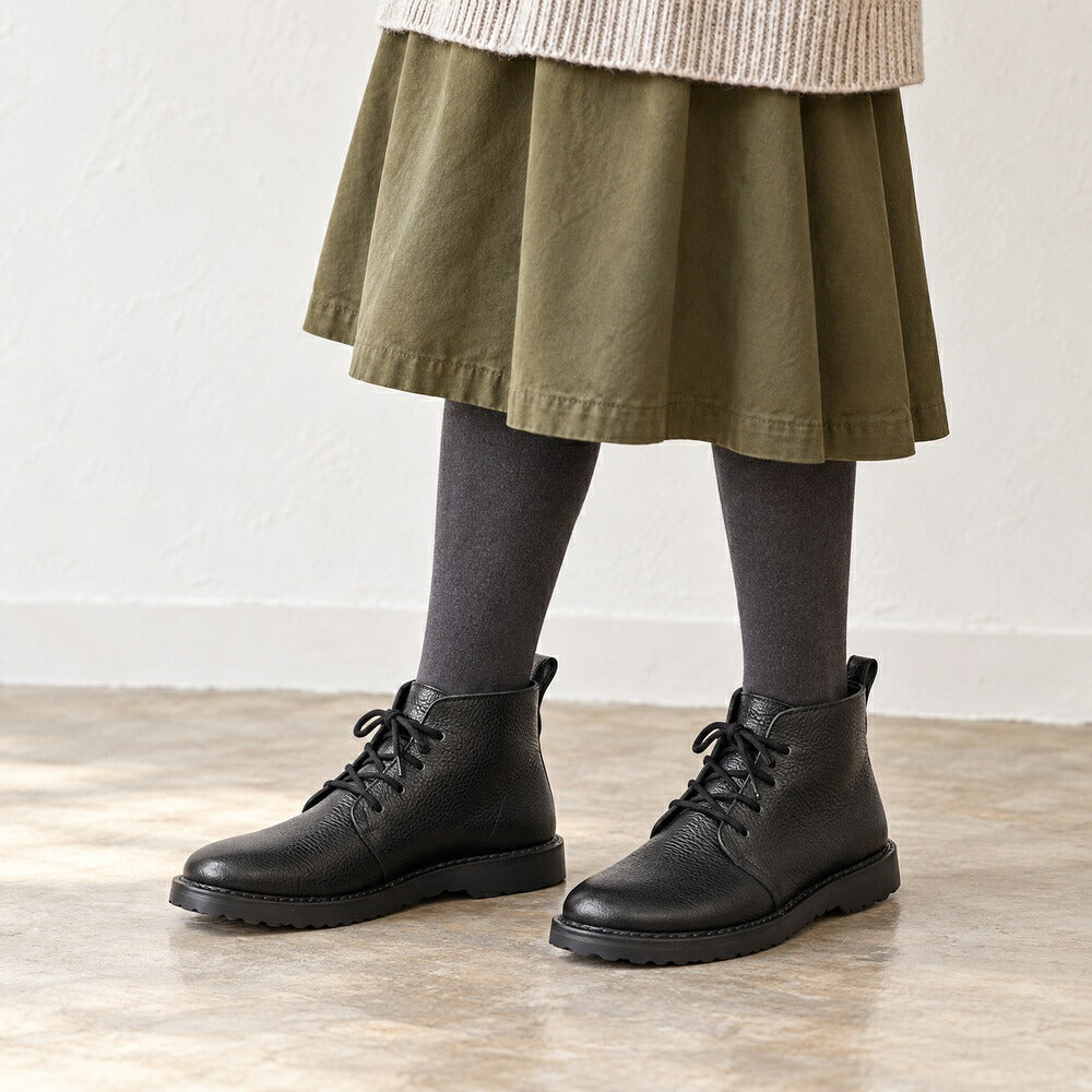 ビルケンシュトックBIRKENSTOCKUppsalaMid（アップサラミッド）レディース（幅狭）1032786（ナチュラルレザー／ブラック）ショートブーツコンフォートフラットシューズ「靴」