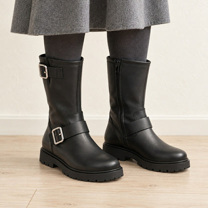 ビルケンシュトックBIRKENSTOCKハイウッドミッドワイヤーバックル（レディース）1032799（ブラック）エンジニアブーツ「靴」