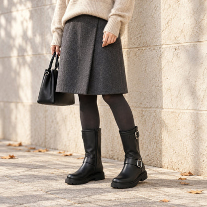 ビルケンシュトックBIRKENSTOCKハイウッドミッドワイヤーバックル（レディース）1032799（ブラック）エンジニアブーツ「靴」