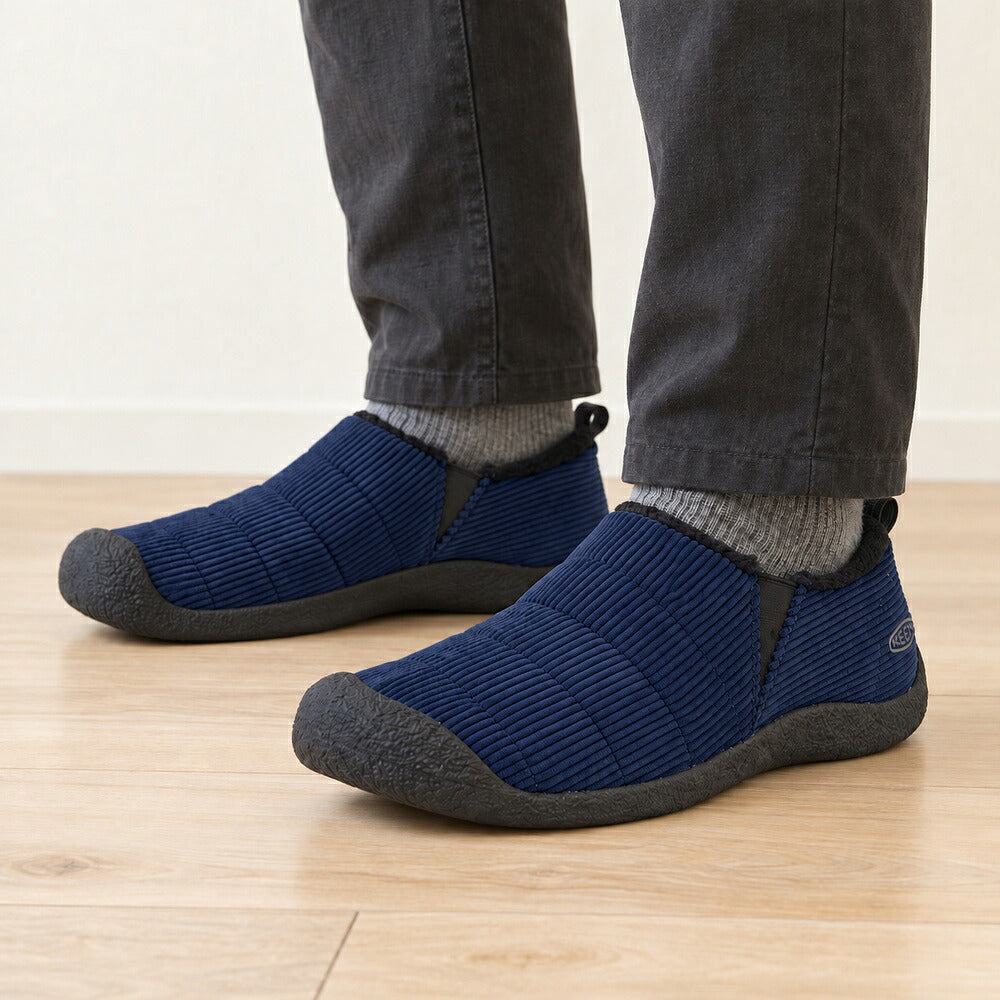 キーンKEENハウザーツー1032952NavalAcademyCorduroy（メンズ）ソフトなナイロン素材温かみのあるスリッポンシューズ「靴」