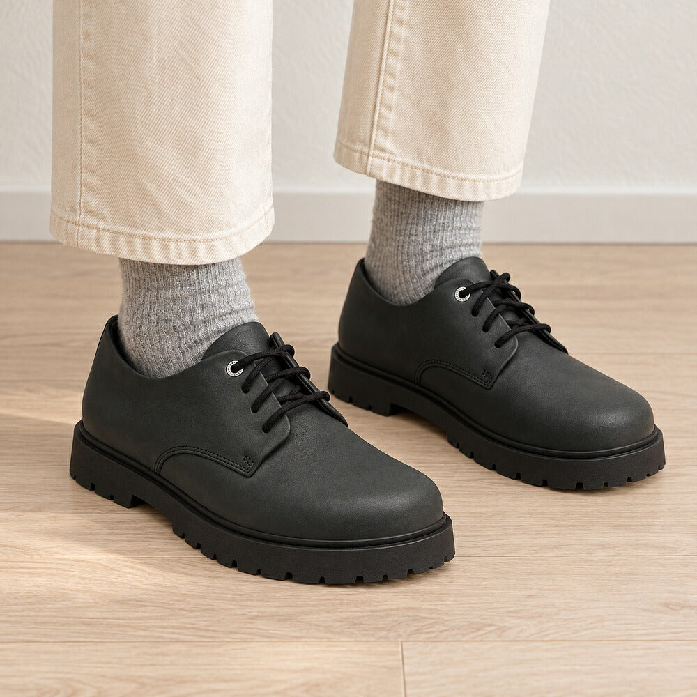 ビルケンシュトックBIRKENSTOCKHighwoodLaceLow（ハイウッドレースロー）メンズ（幅広）1033117（オイルドヌバックレザー／ブラック）カジュアルビジネスコンフォートフラットシューズ「靴」