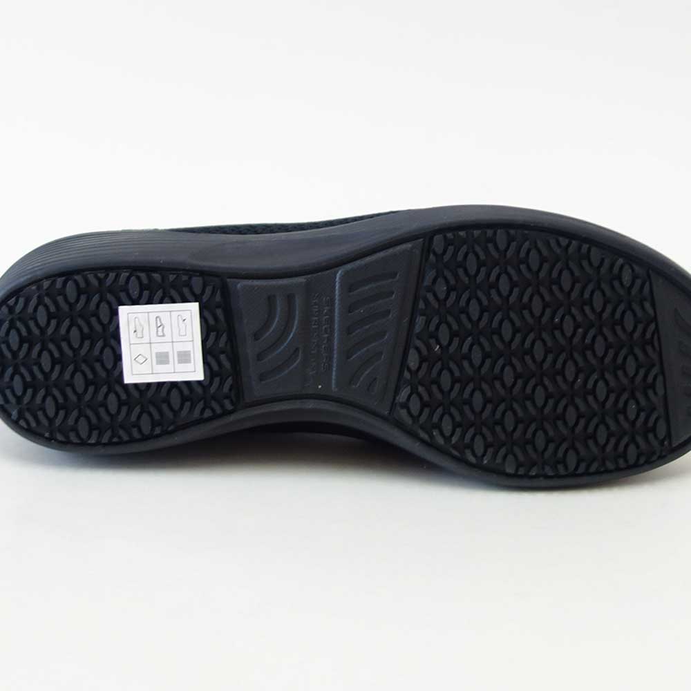 スケッチャーズSKECHERSARYASR108304BLKブラック（レディース）ワーク滑り止めメッシュ人工繊維ストレッチスリッポンスニーカーレディースハンズフリー帯電防止「靴」