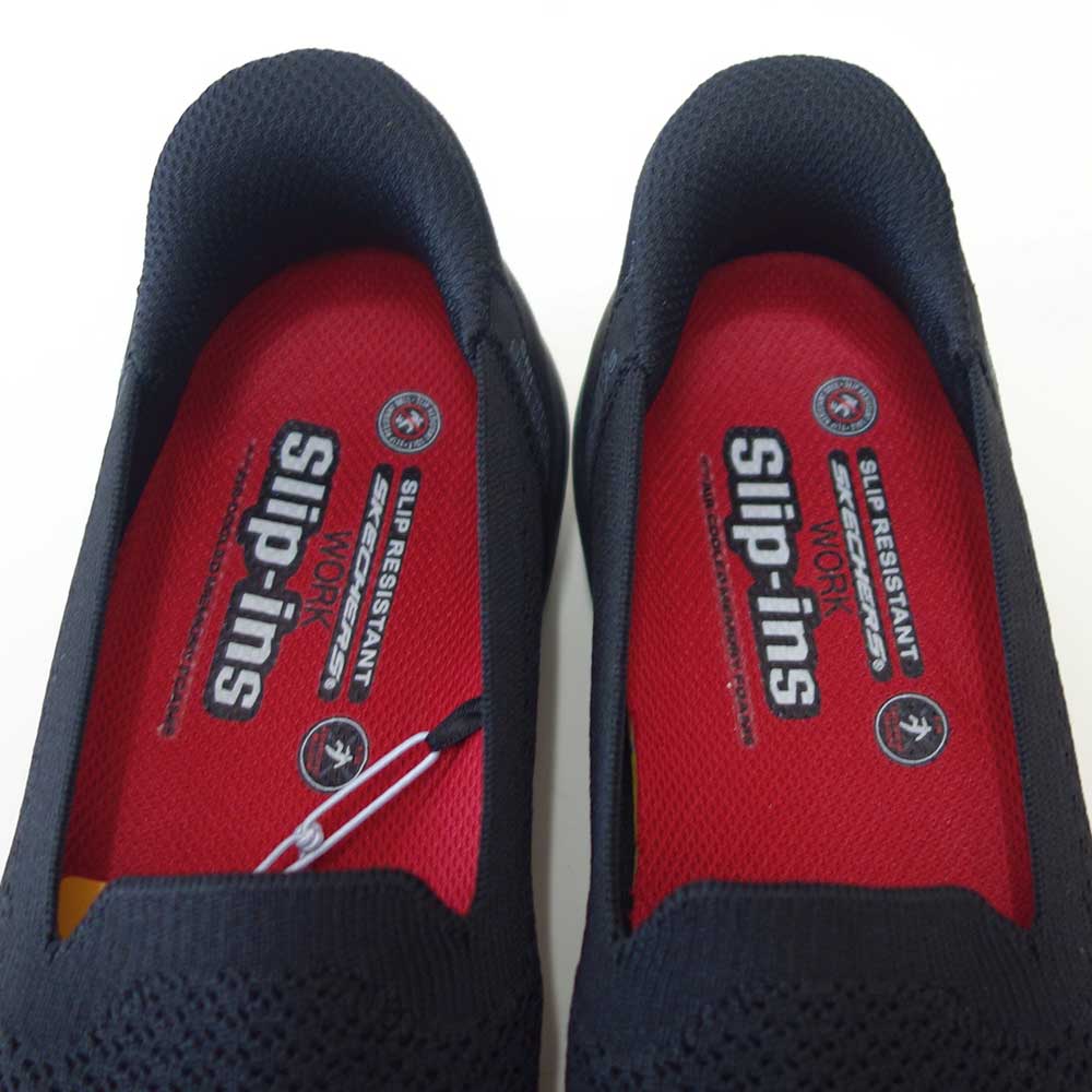 スケッチャーズSKECHERSARYASR108304BLKブラック（レディース）ワーク滑り止めメッシュ人工繊維ストレッチスリッポンスニーカーレディースハンズフリー帯電防止「靴」