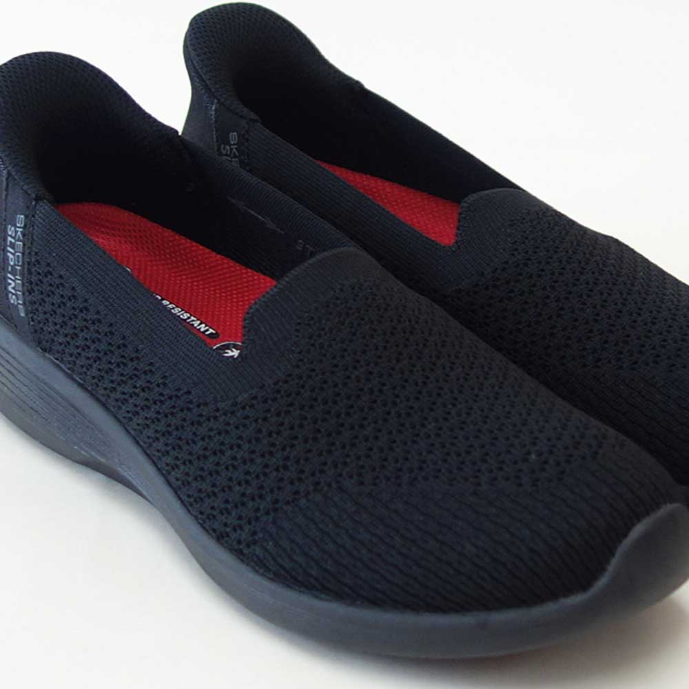 スケッチャーズSKECHERSARYASR108304BLKブラック（レディース）ワーク滑り止めメッシュ人工繊維ストレッチスリッポンスニーカーレディースハンズフリー帯電防止「靴」