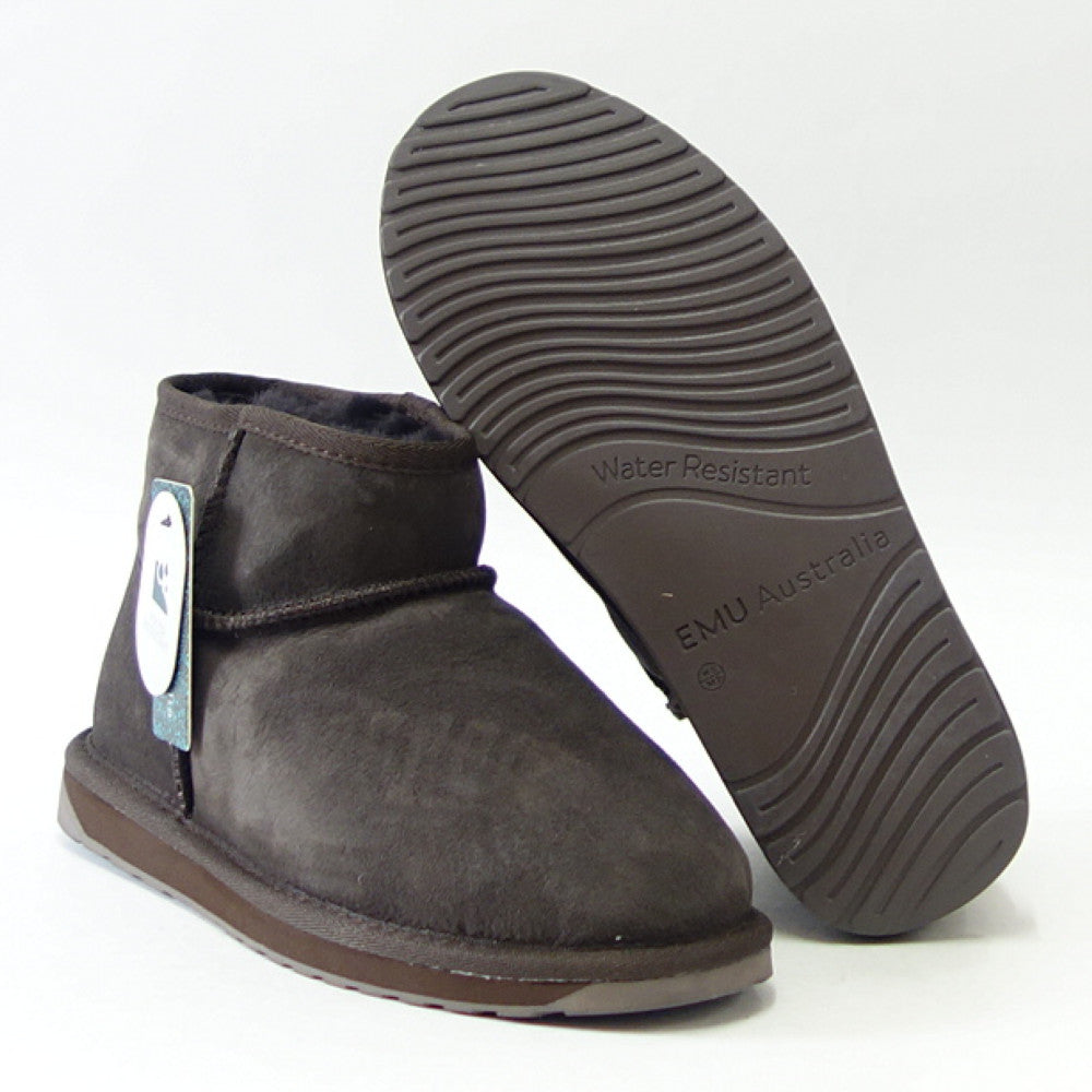 【SALE 30%OFF】 エミュー EMU W 10937 Stinger Micro スティンガー（レディース） ：チョコレート  ムートンブーツ シープスキン ショートブーツ「靴」
