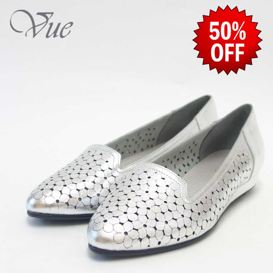 【SALE 50%OFF】 Vue ビュー EIZO Collection 11554 シルバー 上質レザーのスリッポンシューズ 「靴」