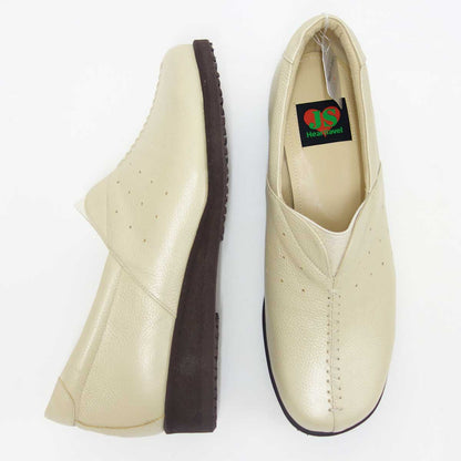 【SALE 50%OFF】 JS Heartlavel  ジェイエス ハートラベル 1156 ベージュ（レディース）日本製 ゆったりEEEEの楽ちんシューズ 天然皮革のカジュアルシューズ  「靴」 母の日 おすすめ ギフト