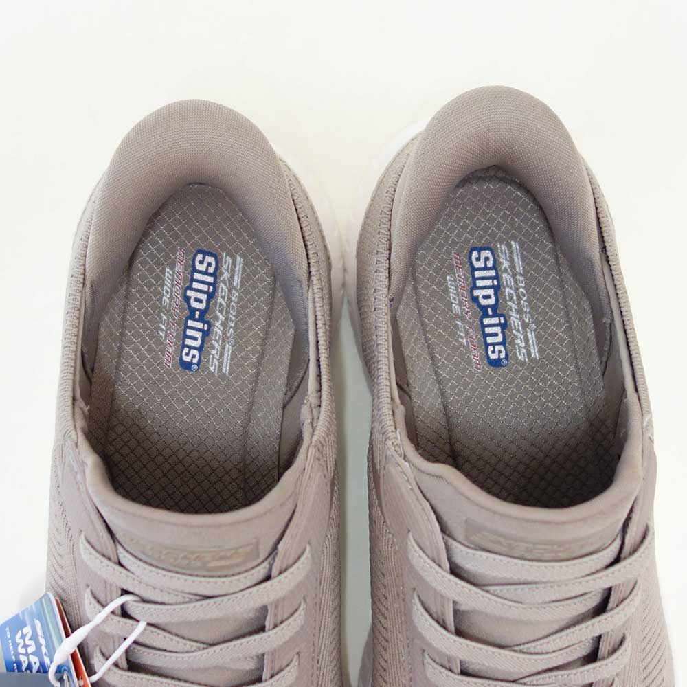 スケッチャーズSKECHERSボブススポートスクワッドカオス117497WTPEトープ（レディース）メッシュ人工繊維ワイドフィット(4E)スニーカーレディースハンズフリー洗濯機洗い可能「靴」