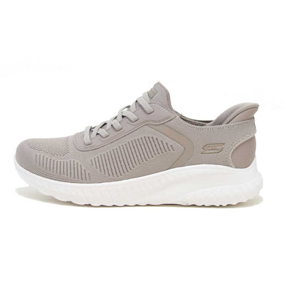 スケッチャーズ SKECHERS ボブス スポート スクワッド カオス 117497W TPE トープ （レディース） メッシュ 人工繊維 ワイドフィット(4E) スニーカー レディース ハンズフリー 洗濯機洗い可能  「靴」