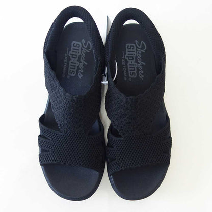 スケッチャーズSKECHERSパラレルライト-サマーインバイト120012BBKブラック（レディース）ウェッジサンダルストレッチハンズフリー「靴」