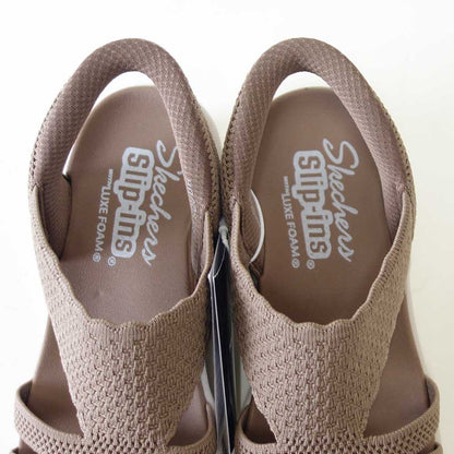 スケッチャーズSKECHERSパラレルライト-サマーインバイト120012MOCモカ（レディース）ウェッジサンダルストレッチハンズフリー「靴」