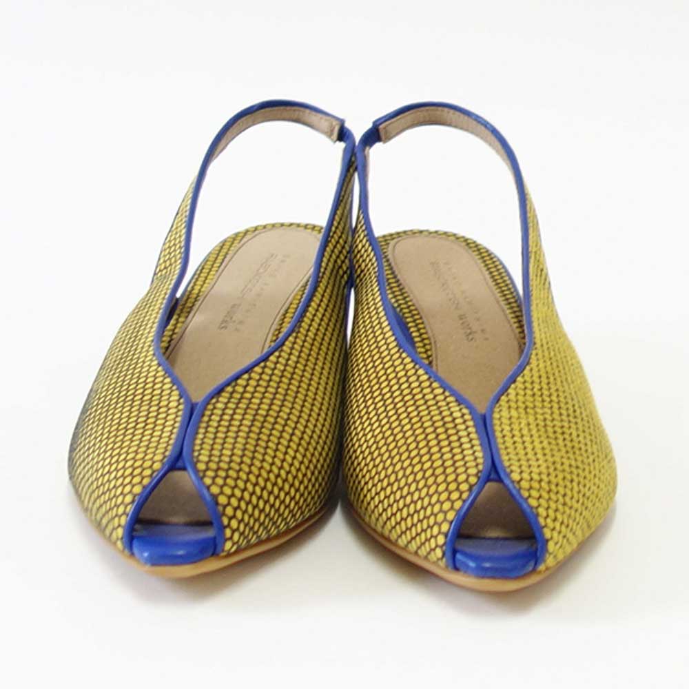 【SALE 50%OFF】 RABOKIGOSHI works（ラボキゴシ ワークス） 12446 イエロー  オープントウパンプス サンダル   3cmヒール 「靴」