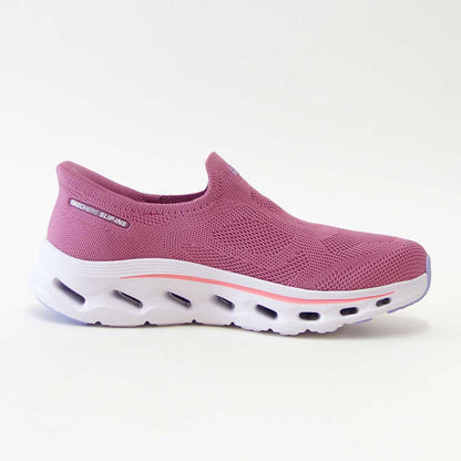 スケッチャーズSKECHERSGOWALKGLIDE-STEP2.0125120MVMTモーヴ（レディース）ゴーウォークグライドステップ2.0アネットメッシュ人工繊維ストレッチスリッポンスニーカーレディースハンズフリー洗濯機洗い可能「靴」