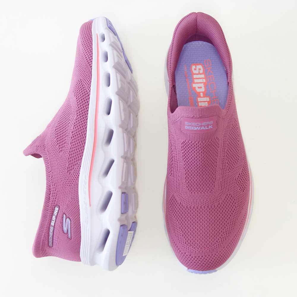 スケッチャーズSKECHERSGOWALKGLIDE-STEP2.0125120MVMTモーヴ（レディース）ゴーウォークグライドステップ2.0アネットメッシュ人工繊維ストレッチスリッポンスニーカーレディースハンズフリー洗濯機洗い可能「靴」