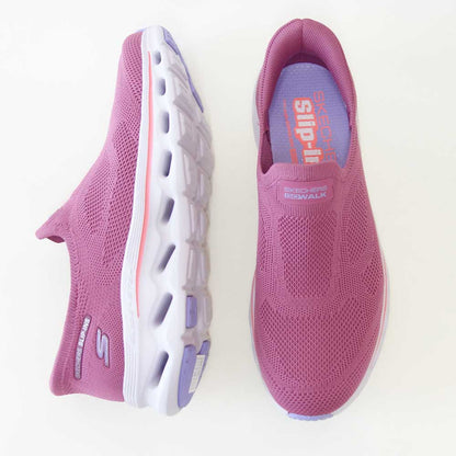 スケッチャーズSKECHERSGOWALKGLIDE-STEP2.0125120MVMTモーヴ（レディース）ゴーウォークグライドステップ2.0アネットメッシュ人工繊維ストレッチスリッポンスニーカーレディースハンズフリー洗濯機洗い可能「靴」