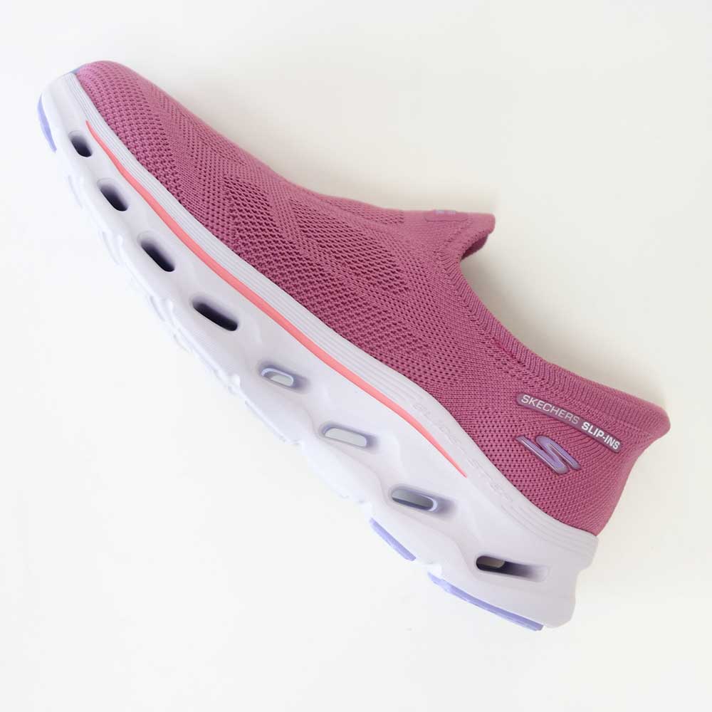 スケッチャーズSKECHERSGOWALKGLIDE-STEP2.0125120MVMTモーヴ（レディース）ゴーウォークグライドステップ2.0アネットメッシュ人工繊維ストレッチスリッポンスニーカーレディースハンズフリー洗濯機洗い可能「靴」