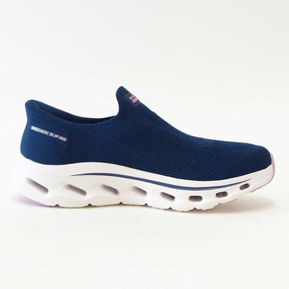 スケッチャーズSKECHERSGOWALKGLIDE-STEP2.0125120NVMTネイビー（レディース）ゴーウォークグライドステップ2.0アネットメッシュ人工繊維ストレッチスリッポンスニーカーレディースハンズフリー洗濯機洗い可能「靴」