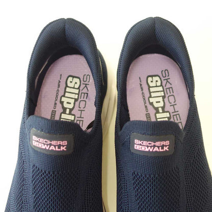 スケッチャーズSKECHERSGOWALKGLIDE-STEP2.0125120NVMTネイビー（レディース）ゴーウォークグライドステップ2.0アネットメッシュ人工繊維ストレッチスリッポンスニーカーレディースハンズフリー洗濯機洗い可能「靴」