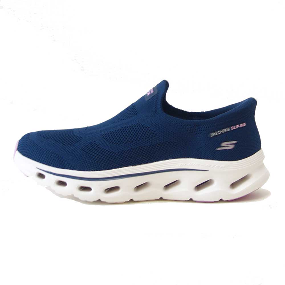 スケッチャーズ SKECHERS GOWALK GLIDE-STEP2.0 125120 NVMT ネイビー （レディース）ゴーウォーク グライドステップ 2.0 アネット メッシュ 人工繊維 ストレッチ スリッポン スニーカー レディース ハンズフリー 洗濯機洗い可能 「靴」