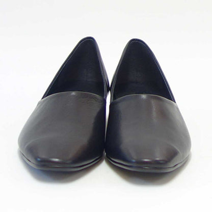 RABOKIGOSHI works（ラボキゴシ ワークス） 12686 ブラック  スリッポンパンプス  天然皮革 3cmヒール スリップオン シューズ「靴」