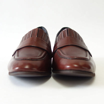 RABOKIGOSHI works（ラボキゴシ ワークス） 12729 レッドブラウン  本革 ボロネーゼ製法 マニッシュローファー  天然皮革 2.5cmヒール スリッポン「靴」