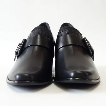 RABOKIGOSHI works（ラボキゴシ ワークス） 12734 ブラック  本革 マニッシュ ブーティ パンプス  天然皮革 4.5cmヒール スクエアトゥ「靴」