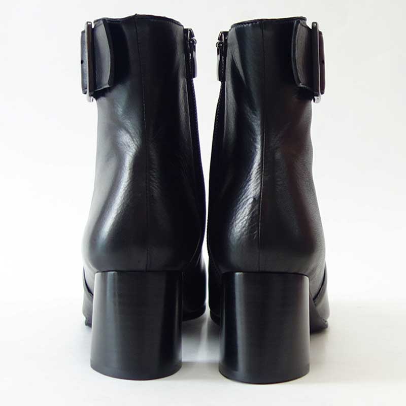 RABOKIGOSHIworks（ラボキゴシワークス）12751ブラック本革サイドベルトショートブーツ天然皮革6cmヒール「靴」