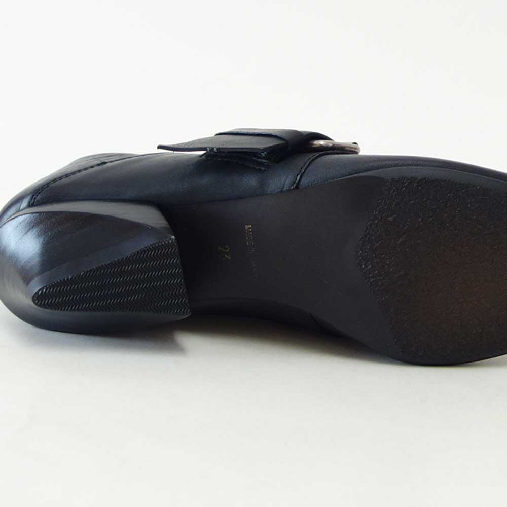RABOKIGOSHIworks（ラボキゴシワークス）12805ブラックポインテッドトウ2WAYシューズ天然皮革3.5cmヒールポインテッドトゥミュール「靴」