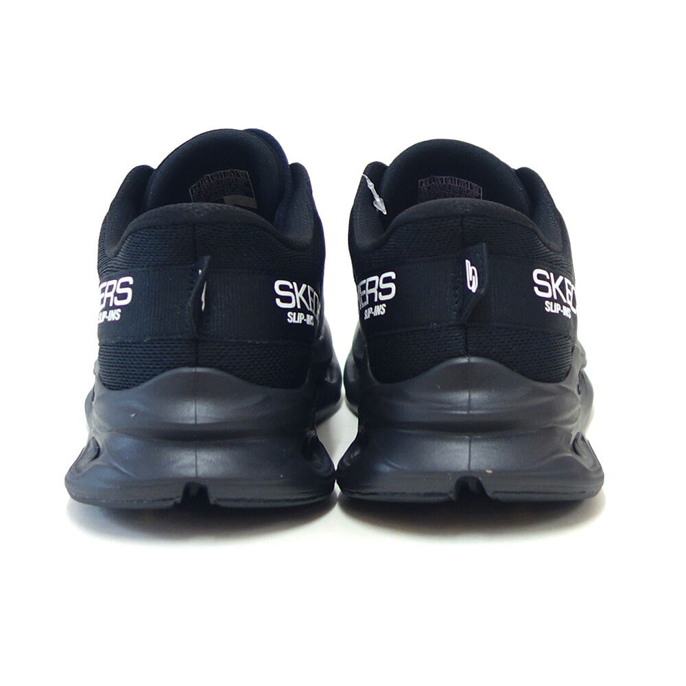 スケッチャーズSKECHERSマックスクッショニンググライドステップ129400BBKブラック（レディース）メッシュ人工繊維レースアップスニーカーレディースハンズフリー洗濯機洗い可能「靴」
