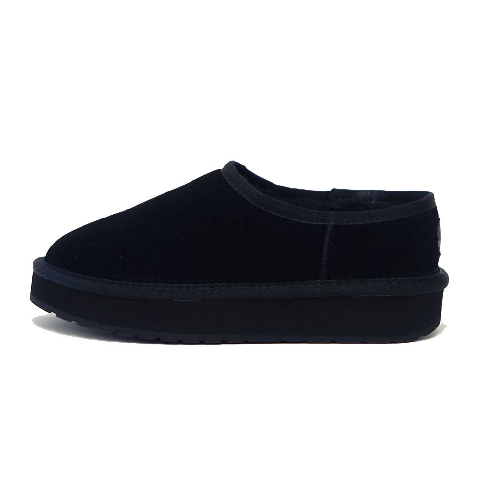 エミュー EMU W 13253 Platform Pico Wool プラットフォーム ピコ ウール（レディース） カラー：ブラック 撥水 スエード  スリッポン サボ「靴」