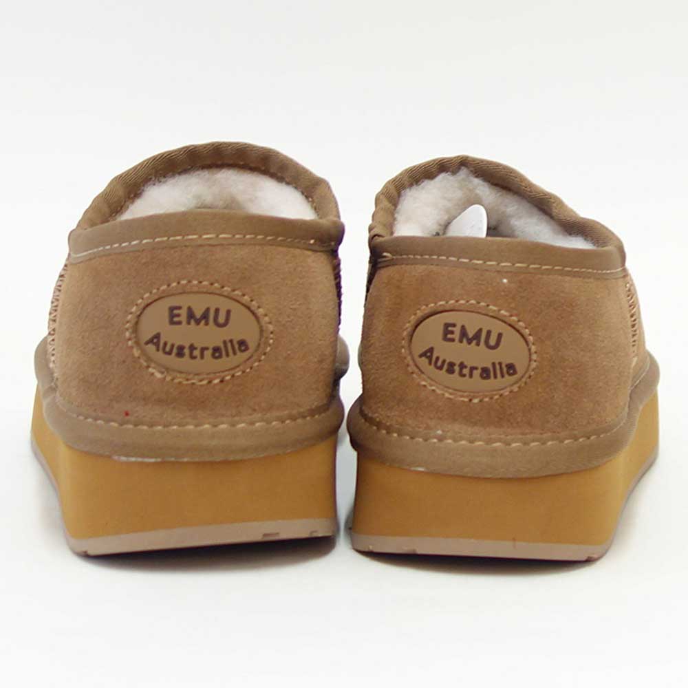 エミューEMUW13253PlatformPicoWoolプラットフォームピコウール（レディース）カラー：チェストナット撥水スエードスリッポンサボ「靴」